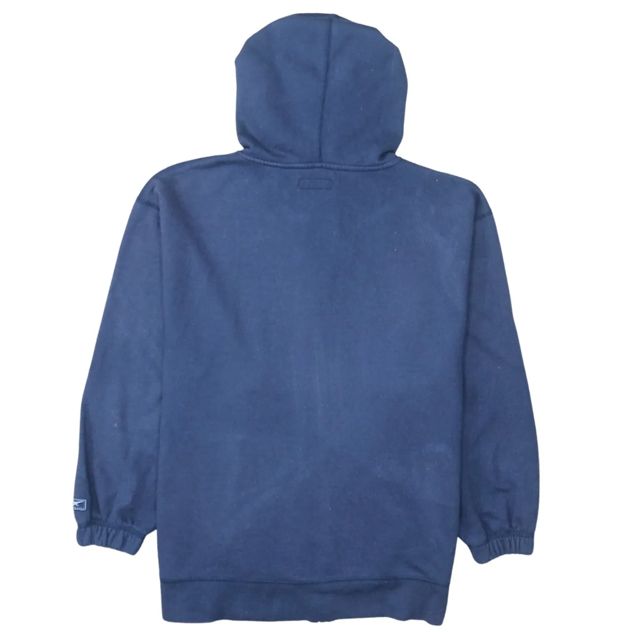 Reebok Navy Blue Full Zip Hoodie Women’s Medium Embroidered Logo Pockets Sweatshirt sold by Vintage Club product image thumbnail 2