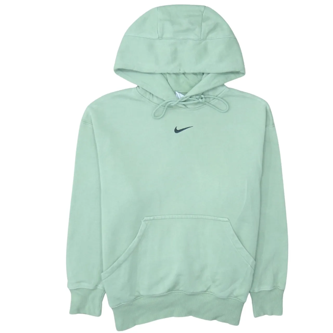 Nike Mint Green Hoodie Women’s Small Embroidered Swoosh Drawstring Hood Pullover Sweatshirt sold by Vintage Club