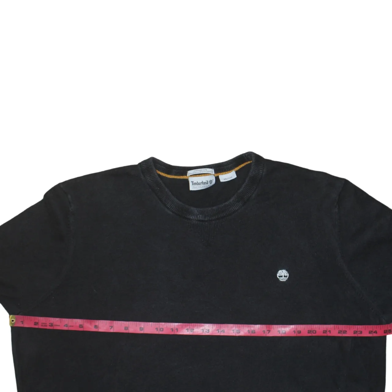 Timberland Black Sweatshirt Men's XXLarge Embroidered Chest Logo Ribbed Crewneck Pullover Jumper sold by Vintage Club product image thumbnail 5