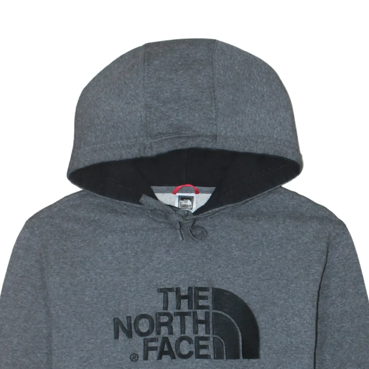 The North Face Dark Grey Hoodie Men's Medium Embroidered Front Logo Fleece Pullover Sweatshirt sold by Vintage Club product image thumbnail 3