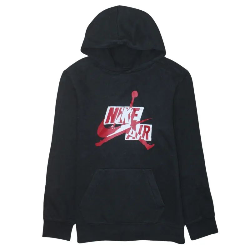 Jordan Black Hoodie Men’s XLarge Printed Nike Air Jumpman Logo Front Pocket Sweatshirt sold by Vintage Club