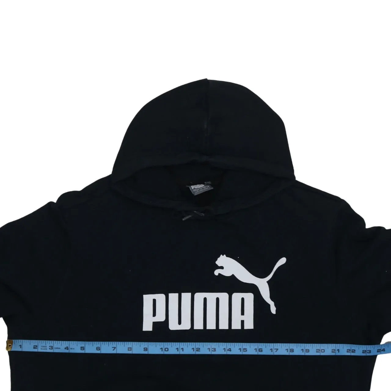 Puma Black Hoodie Men's Large Printed Logo Front Pouch Fleece Pullover Sweatshirt sold by Vintage Club product image thumbnail 5