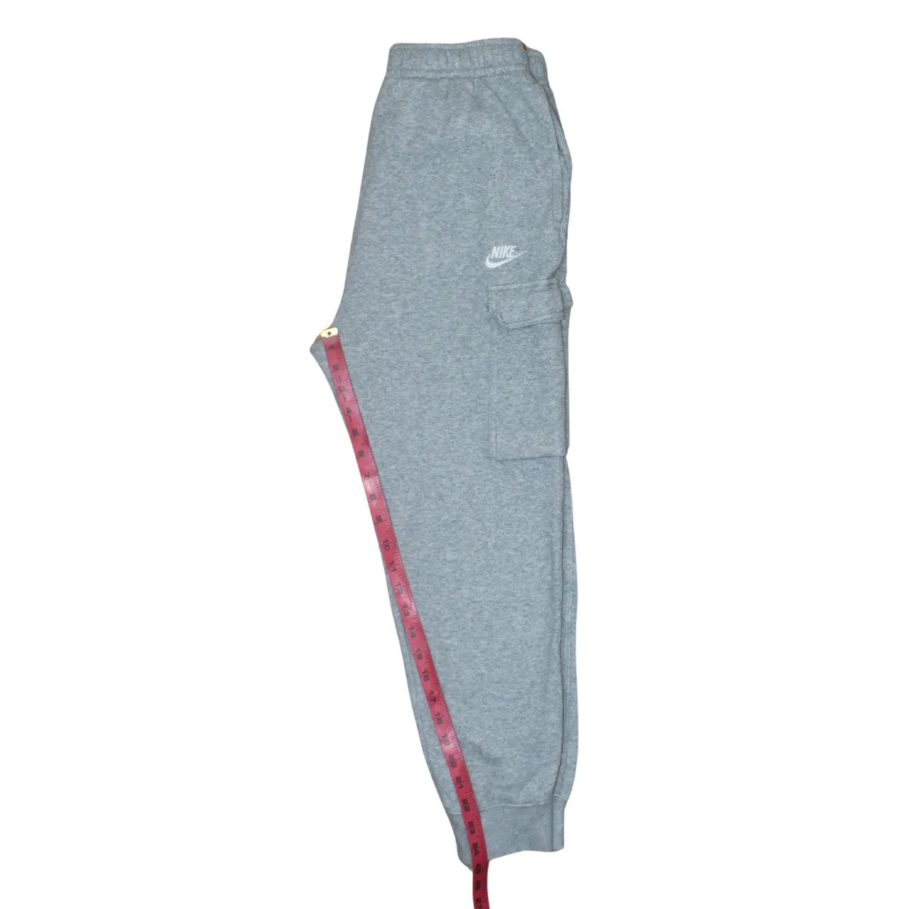 Nike Grey Joggers Sweatpants Men's Small Cargo Pockets Embroidered Swoosh Cuffed Bottoms sold by Vintage Club product image thumbnail 5