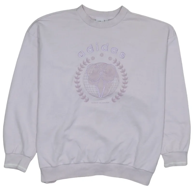 Adidas Light Pink Sweatshirt Women’s XXXXL Embroidered Tennis Graphic Crewneck Pullover Top sold by Vintage Club