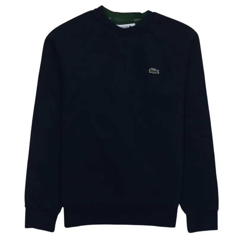 Lacoste Navy Blue Sweatshirt Men's XSmall Embroidered Croc Logo Crewneck Pullover Jumper made by Lacoste