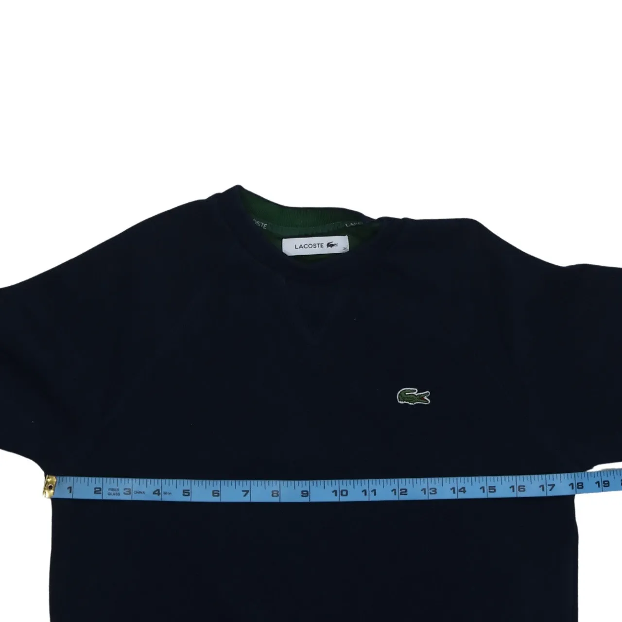 Lacoste Navy Blue Sweatshirt Men's XSmall Embroidered Croc Logo Crewneck Pullover Jumper sold by Vintage Club product image thumbnail 5