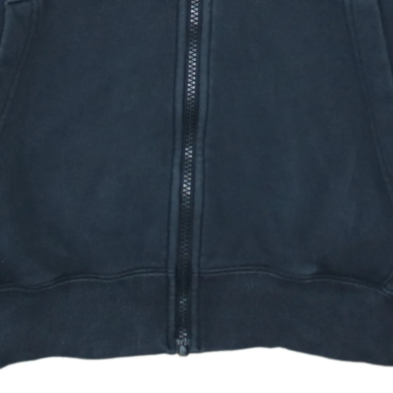 Nike Black Full Zip Hoodie Men's Small Embroidered Swoosh Split Pocket Sweatshirt sold by Vintage Club product image thumbnail 4