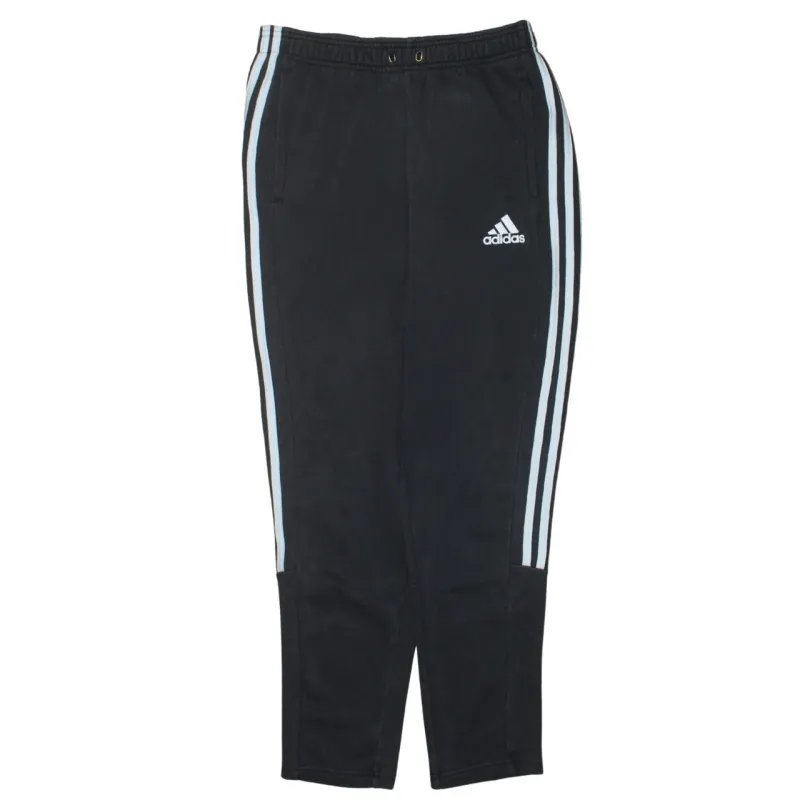 Adidas Black Track Joggers Men's Medium Three Stripe Side Embroidered Logo Trousers Pants sold by Vintage Club