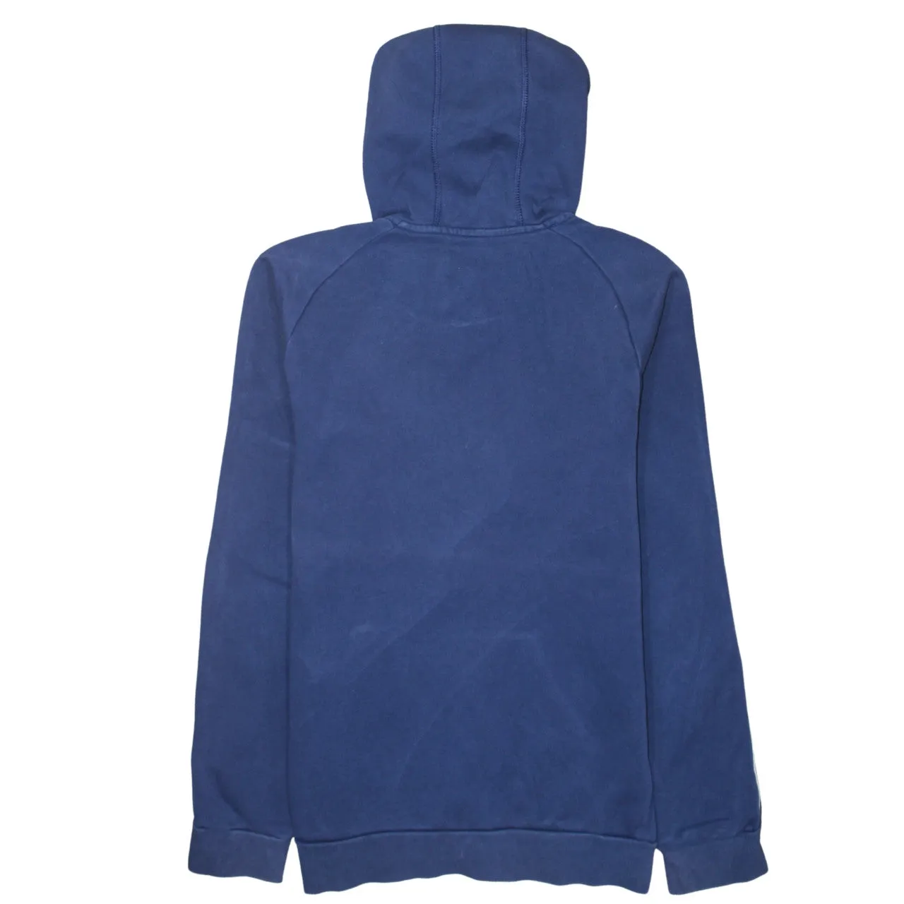 Adidas Navy Blue Hoodie Men's Small Embroidered Logo Stripe Sleeves Pullover Sweatshirt sold by Vintage Club product image thumbnail 2