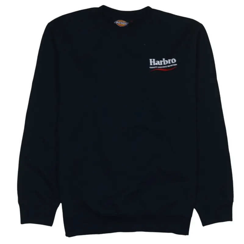 Dickies Navy Blue Sweatshirt Men's Medium Embroidered Harbro Logo Crewneck Pullover Top sold by Vintage Club