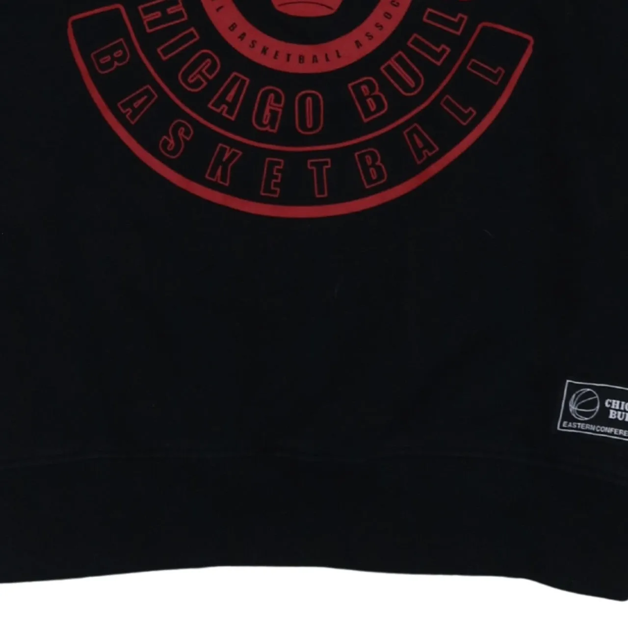 NBA Black Sweatshirt Women’s Large Chicago Bulls Printed Logo Fleece Pullover Jumper sold by Vintage Club product image thumbnail 4