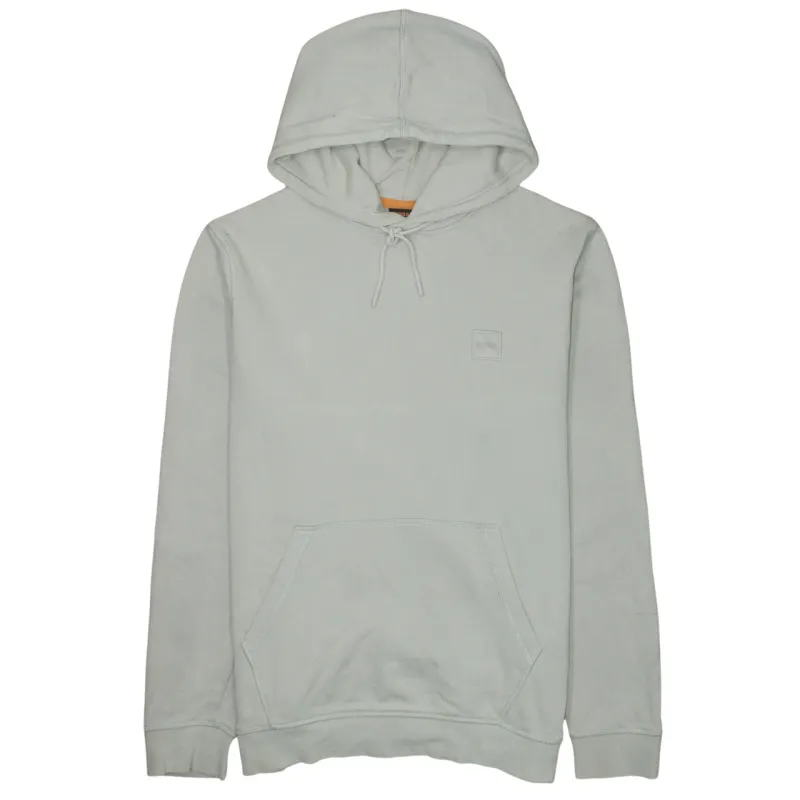 HUGO BOSS Light Beige Hoodie Women’s XLarge Minimal Logo Drawstring Pullover Sweatshirt sold by Vintage Club