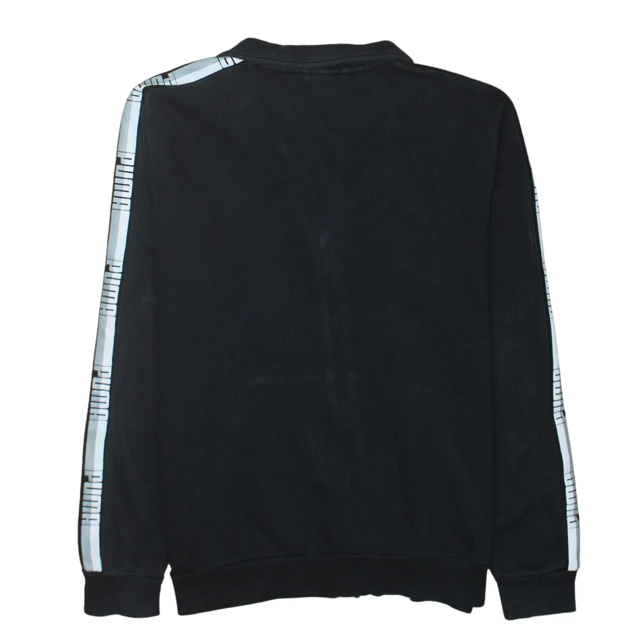Puma Black Full Zip Sweatshirt Men’s Small Embroidered Chest Logo Tape Sleeve Track Top sold by Vintage Club product image thumbnail 2