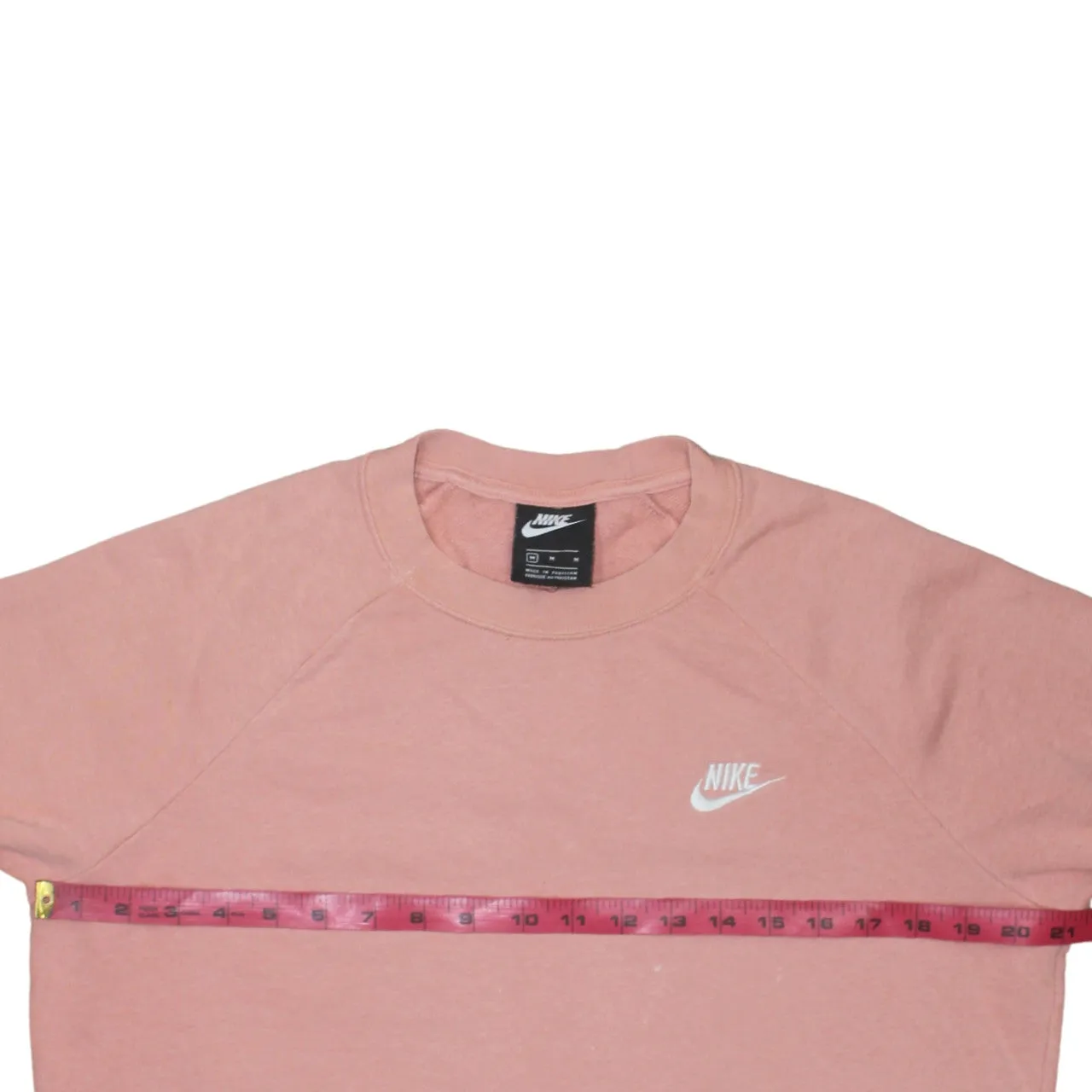 Nike Pink Crewneck Sweatshirt Men's Medium Printed Swoosh Logo Raglan Sleeves Pullover sold by Vintage Club product image thumbnail 5