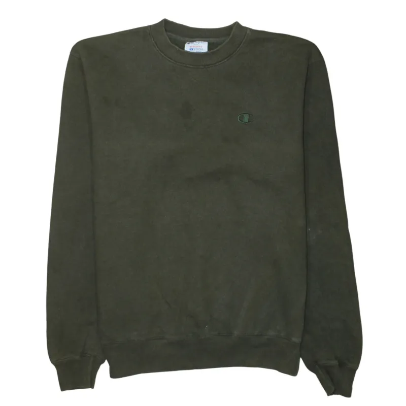 Champion Dark Green Sweatshirt Men's Medium Embroidered C Logo Crewneck Pullover Jumper sold by Vintage Club