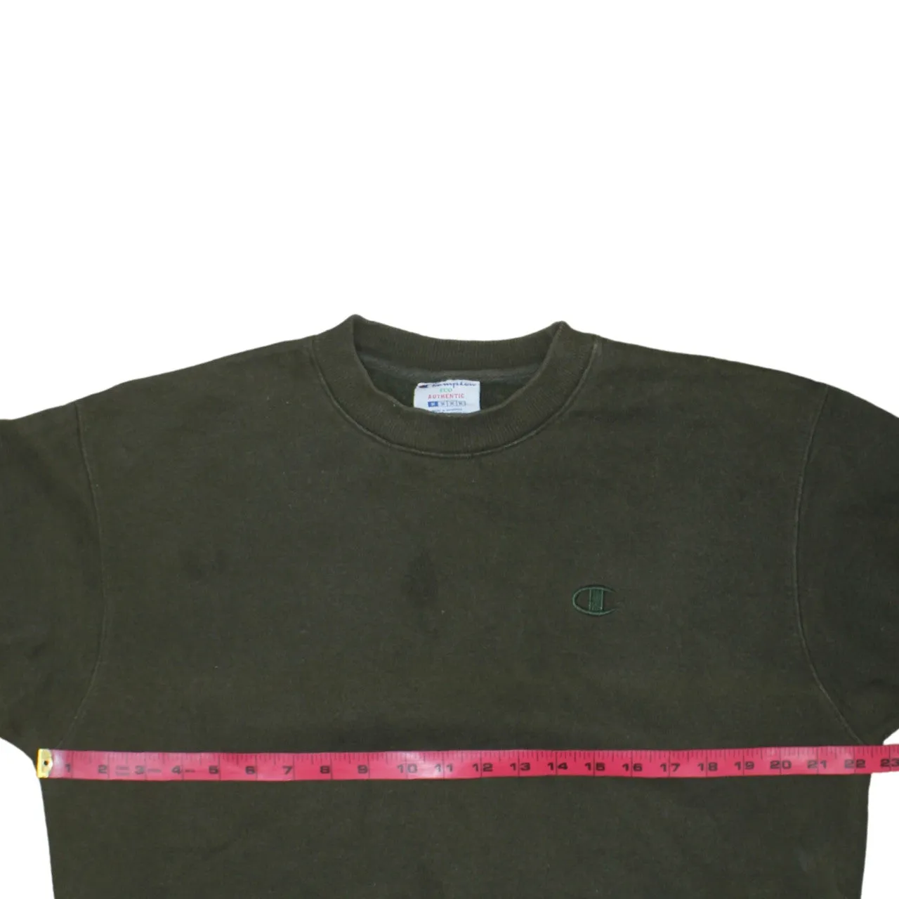 Champion Dark Green Sweatshirt Men's Medium Embroidered C Logo Crewneck Pullover Jumper sold by Vintage Club product image thumbnail 5