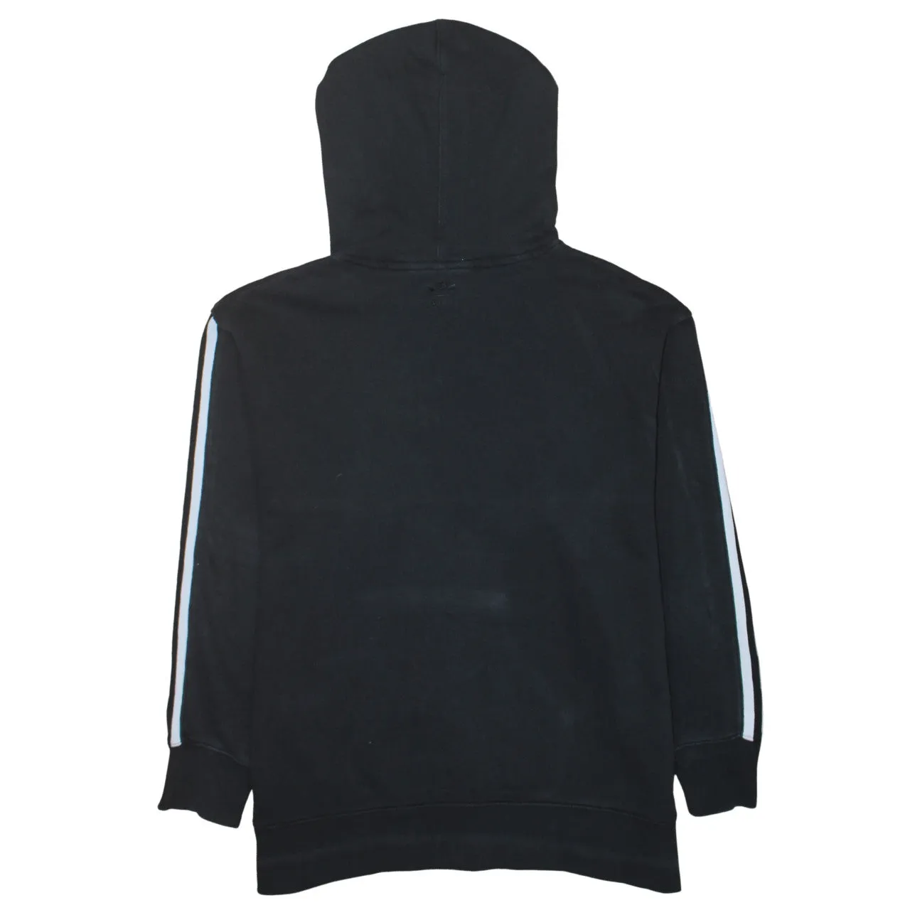 Adidas Black Hoodie Womens XLarge Full Zip Three Stripe Sleeves Embroidered Logo Sweatshirt sold by Vintage Club product image thumbnail 2