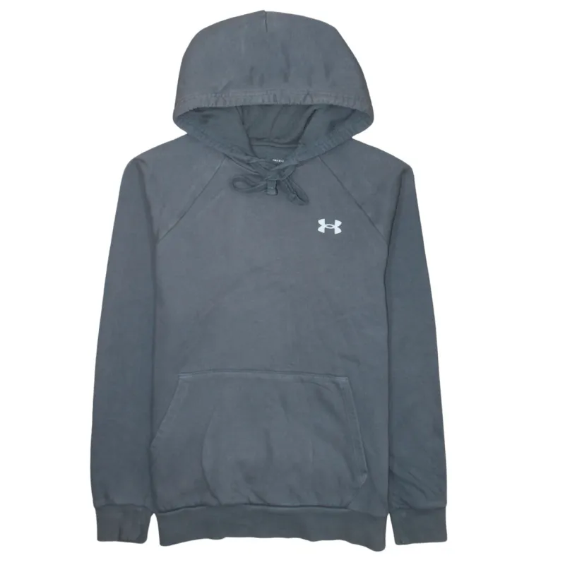 Under Armour Charcoal Grey Hoodie Men's Small Embroidered Logo Drawstring Pullover Sweatshirt sold by Vintage Club