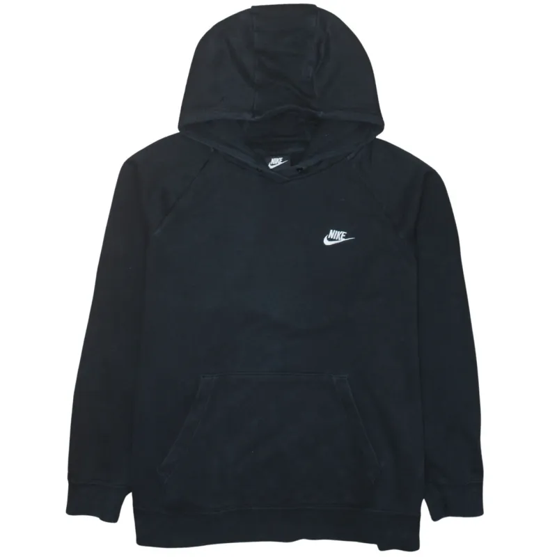 Nike Black Hoodie Women’s XXXLarge Embroidered Swoosh Logo Front Pouch Pullover Sweatshirt sold by Vintage Club
