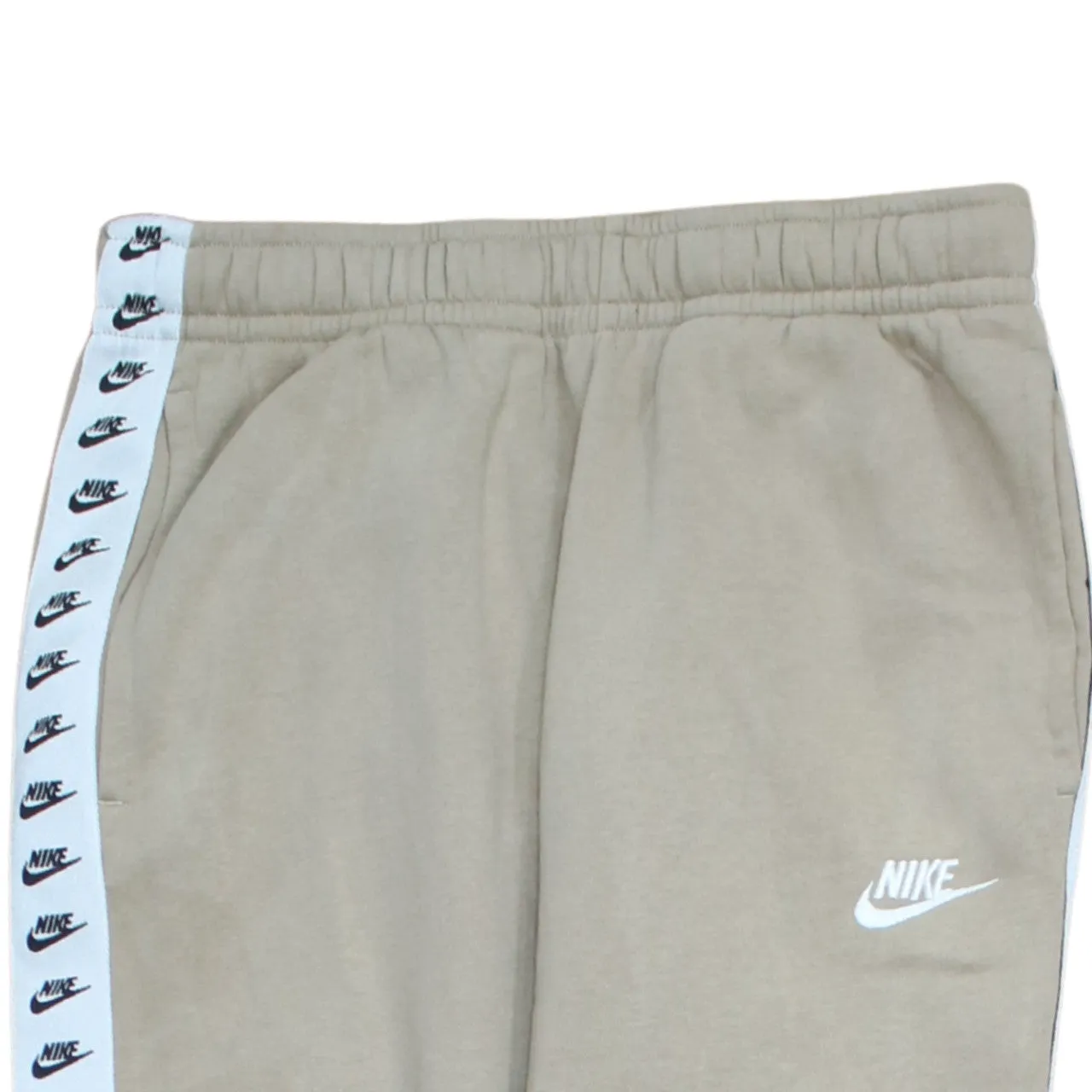 Nike Beige Cream Joggers Men’s Small Side Logo Tape Fleece Sweatpants Loungewear sold by Vintage Club product image thumbnail 3