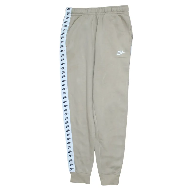 Nike Beige Cream Joggers Men’s Small Side Logo Tape Fleece Sweatpants Loungewear made by Nike