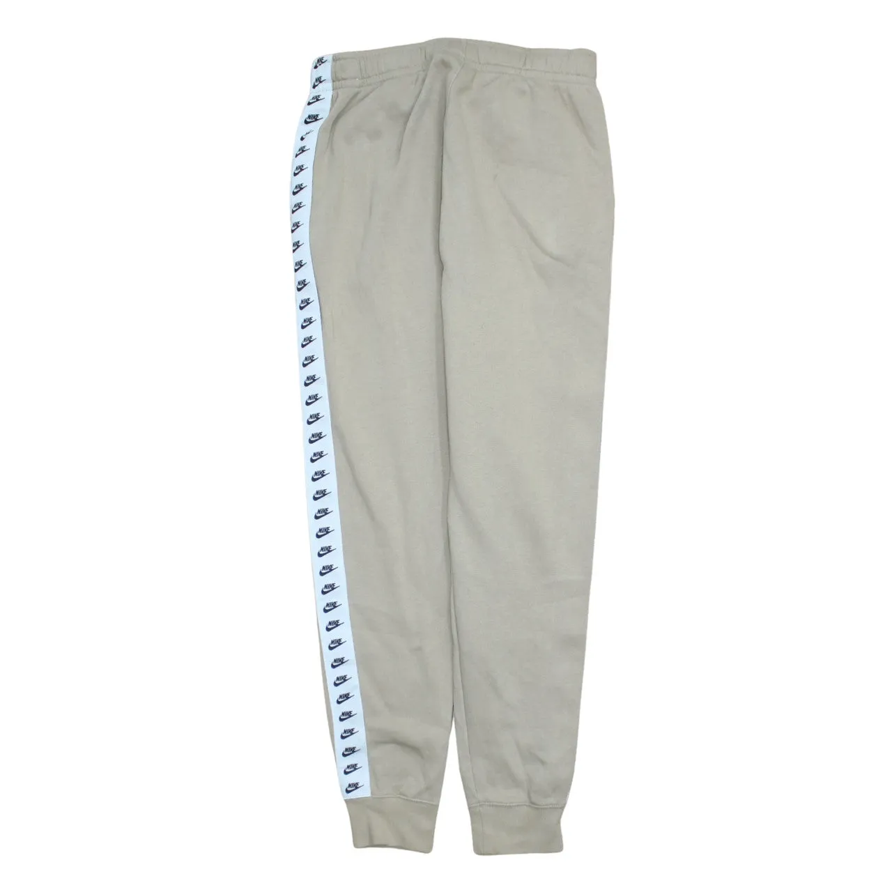 Nike Beige Cream Joggers Men’s Small Side Logo Tape Fleece Sweatpants Loungewear sold by Vintage Club product image thumbnail 2