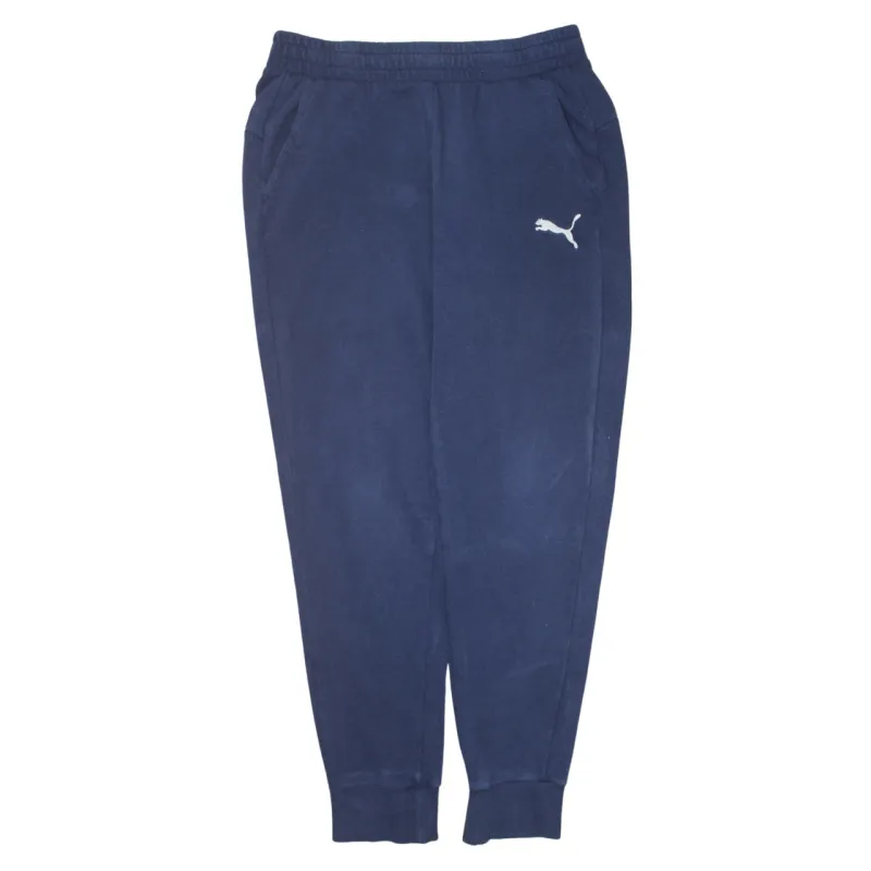 Puma Navy Blue Joggers Men’s Large Embroidered Logo Elasticated Waist Cuffed Sweatpants sold by Vintage Club