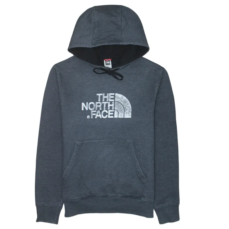 The North Face Charcoal Grey Hoodie Men's Medium Printed Logo Front Pocket Pullover Sweatshirt sold by Vintage Club