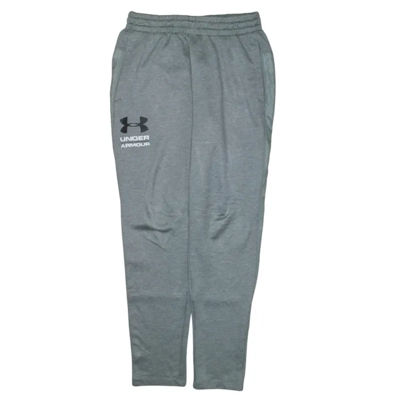 Under Armour Grey Joggers Men's Medium Printed Logo Elastic Waist Tapered Sweatpants sold by Vintage Club