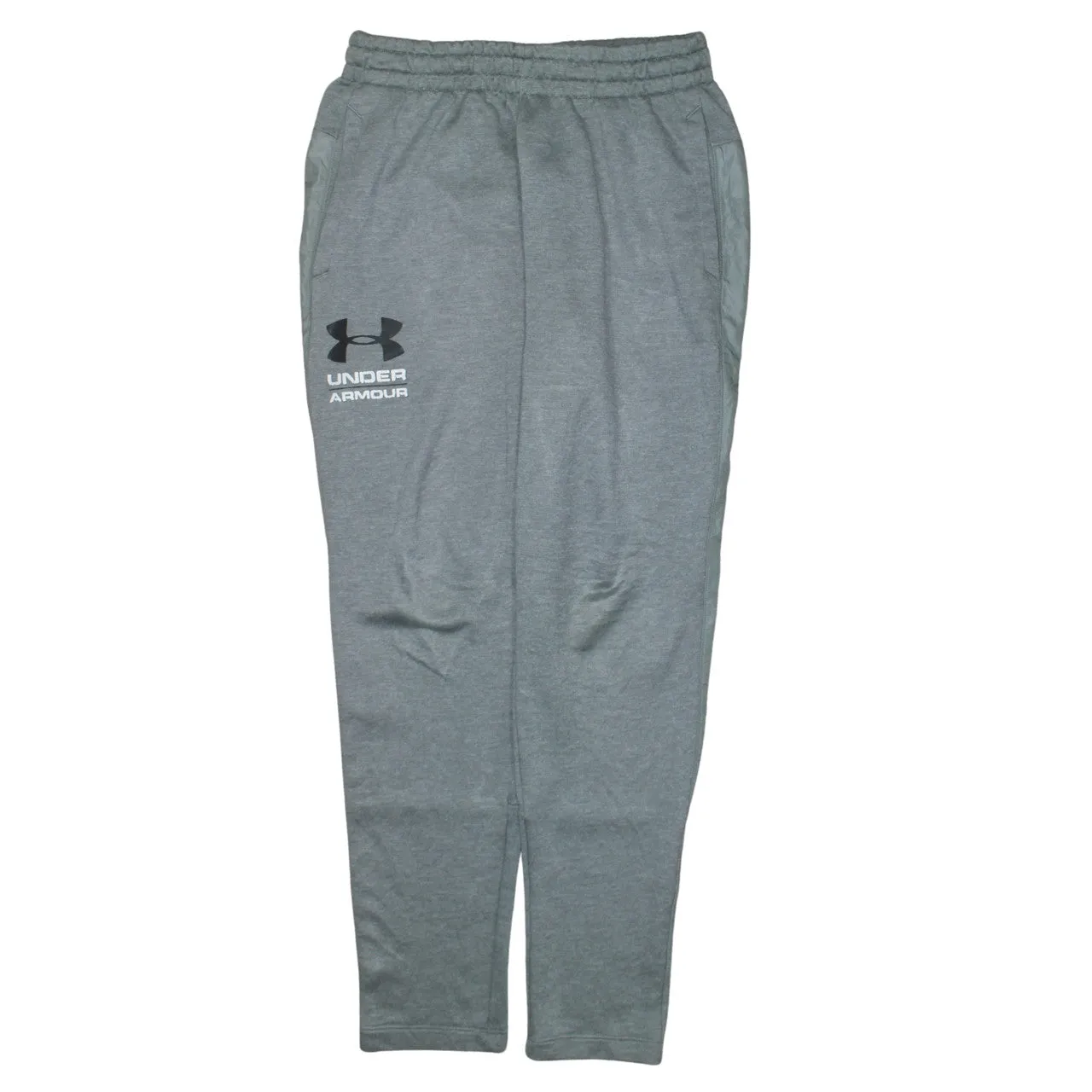Under Armour Grey Joggers Men's Medium Printed Logo Elastic Waist Tapered Sweatpants sold by Vintage Club