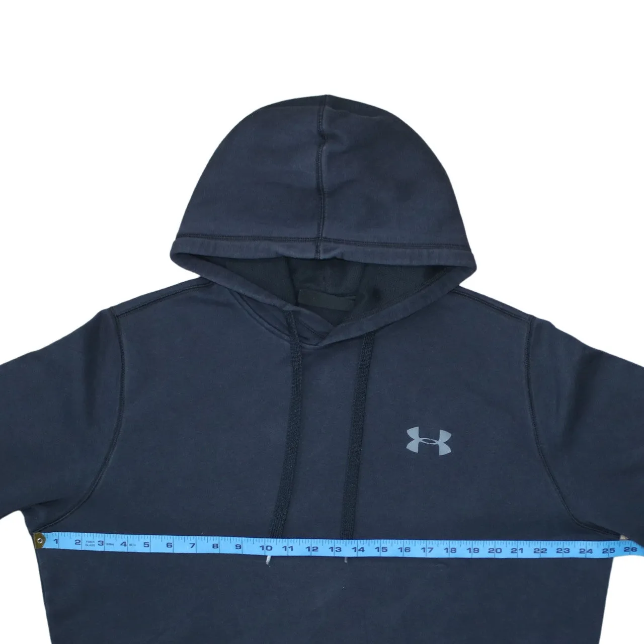Under Armour Navy Blue Hoodie Women’s XLarge Printed Chest Logo Fleece Pullover Sweatshirt sold by Vintage Club product image thumbnail 5