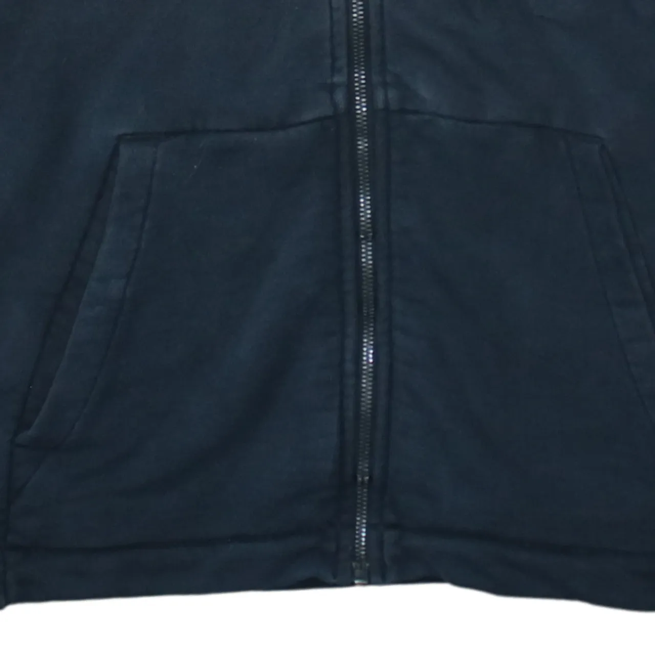 Nike Black Zip Hoodie Women’s Large Embroidered Swoosh Split Pocket Fleece Sweatshirt sold by Vintage Club product image thumbnail 4