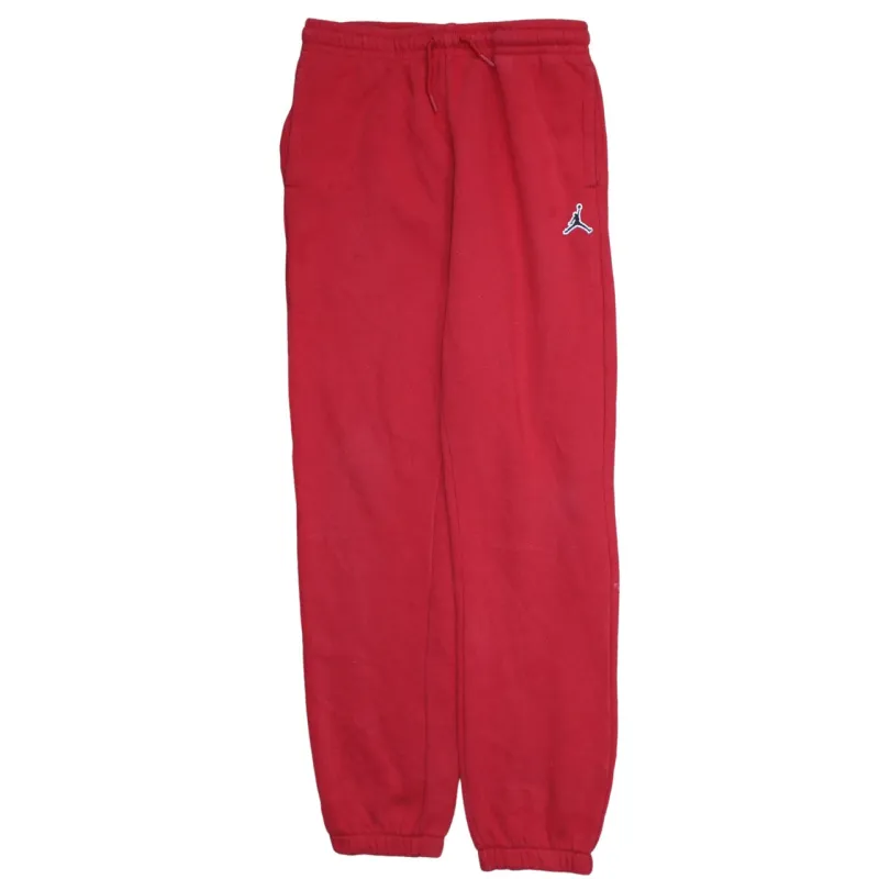 Jordan Burgundy Red Joggers Men’s XLarge Embroidered Jumpman Logo Elastic Cuffs Fleece Sweatpants made by Jordan