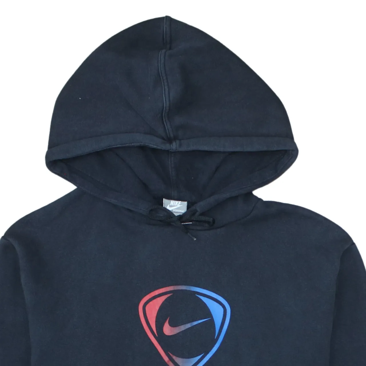 Nike Black Hoodie Women’s Large Printed Front Logo Fleece Pullover Sweatshirt sold by Vintage Club product image thumbnail 3