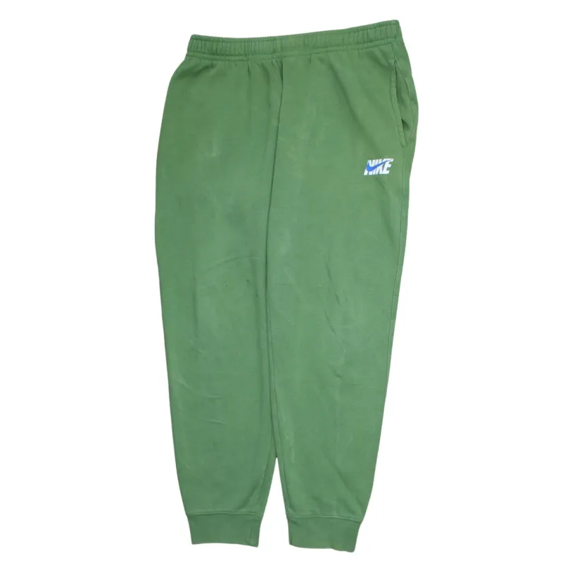 Nike Green Joggers Men's Large Printed Logo Elastic Waist Cuffed Hem Sweatpants sold by Vintage Club