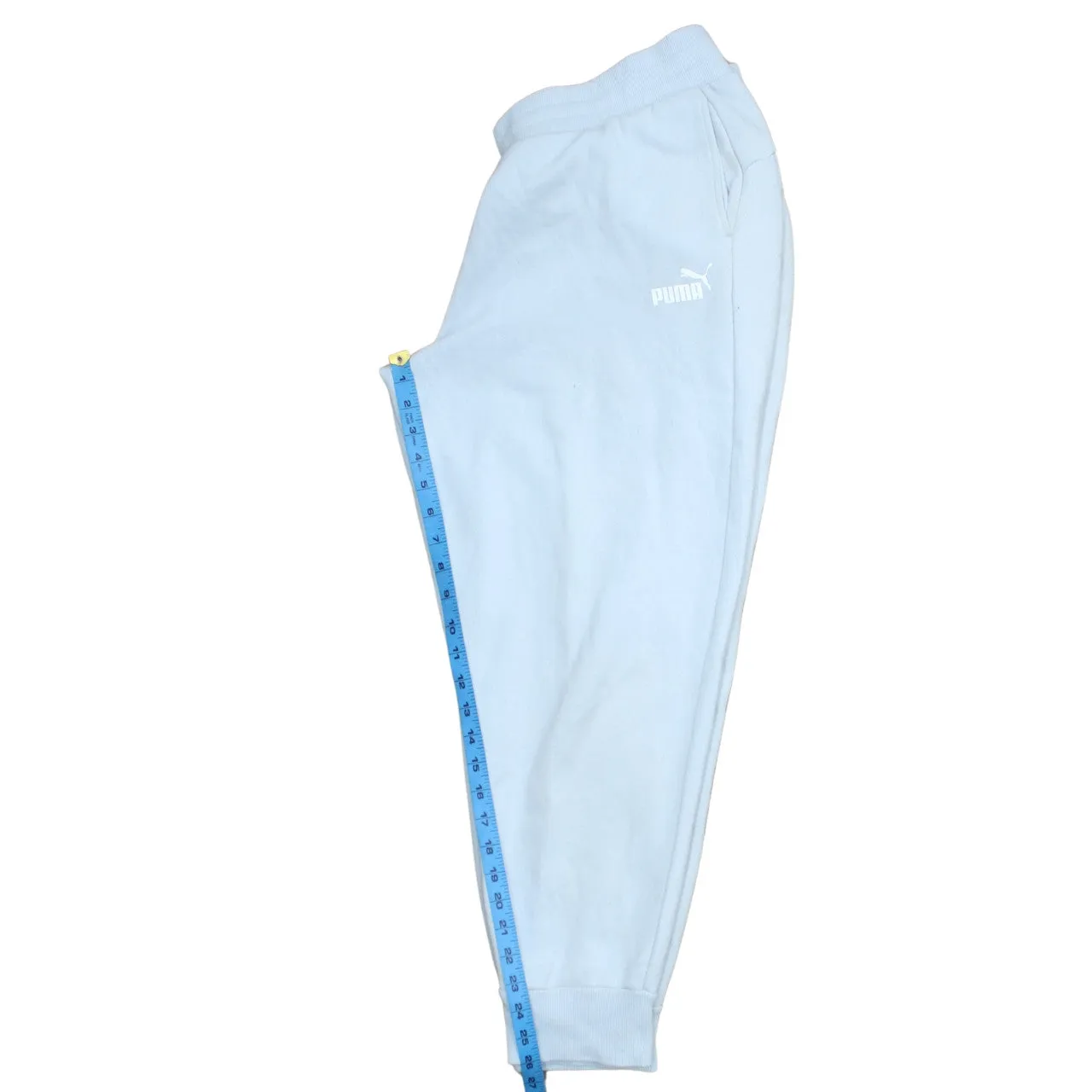 Puma Light Blue Joggers Men’s XLarge Printed Logo Elastic Waist Cuffed Sweatpants sold by Vintage Club product image thumbnail 5
