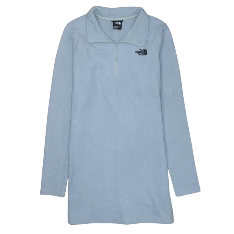 The North Face Light Blue Fleece Jumper Women’s Large Half Zip Embroidered Logo Pullover Top sold by Vintage Club