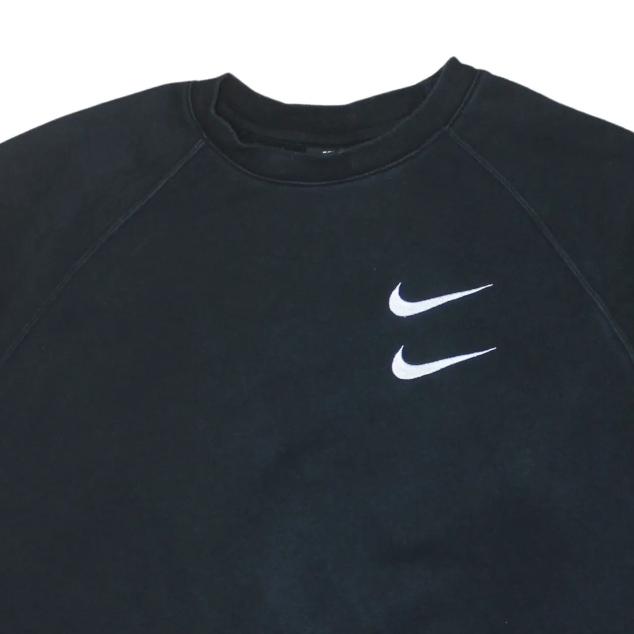 Nike Black Sweatshirt Men's Medium Double Swoosh Embroidered Logo Back Print Pullover sold by Vintage Club product image thumbnail 3