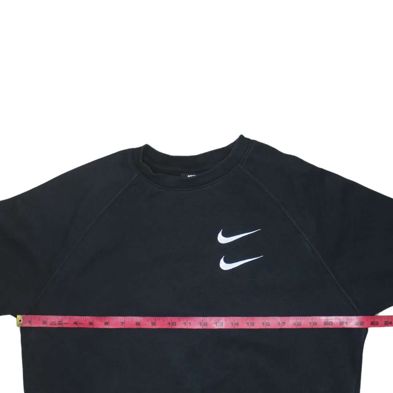 Nike Black Sweatshirt Men's Medium Double Swoosh Embroidered Logo Back Print Pullover sold by Vintage Club product image thumbnail 5