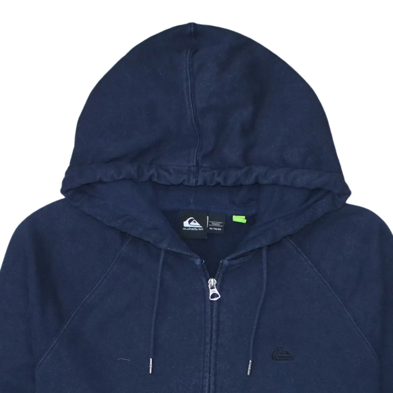 Quiksilver Navy Blue Zip Hoodie Women’s XLarge Embroidered Logo Split Pockets Fleece Sweatshirt sold by Vintage Club product image thumbnail 3