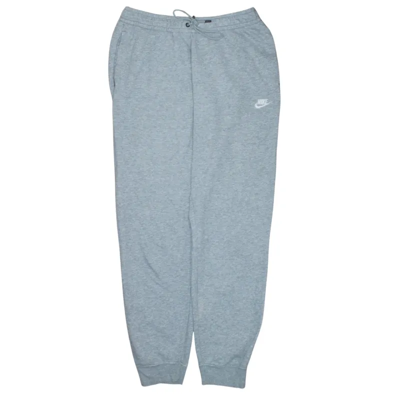Nike Light Grey Joggers Sweatpants Men’s Medium Embroidered Swoosh Cuffed Hem Drawstring Waist sold by Vintage Club