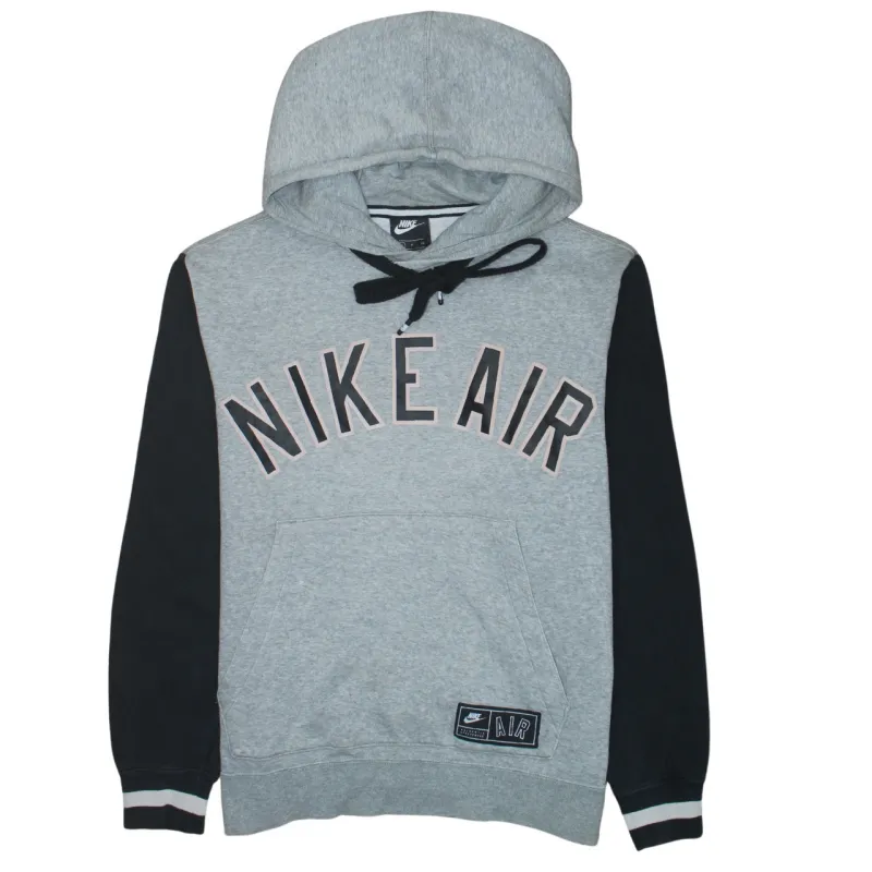 Nike Grey Black Hoodie Men's Small Nike Air Printed Logo Front Pocket Pullover Sweatshirt sold by Vintage Club