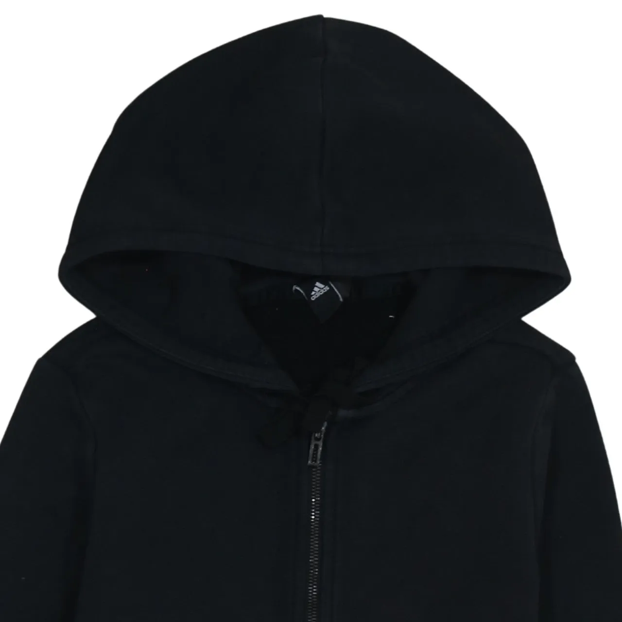 Adidas Black Hoodie Women’s Medium Full Zip Sleeve Logo Pocket Hooded Sweatshirt sold by Vintage Club product image thumbnail 3