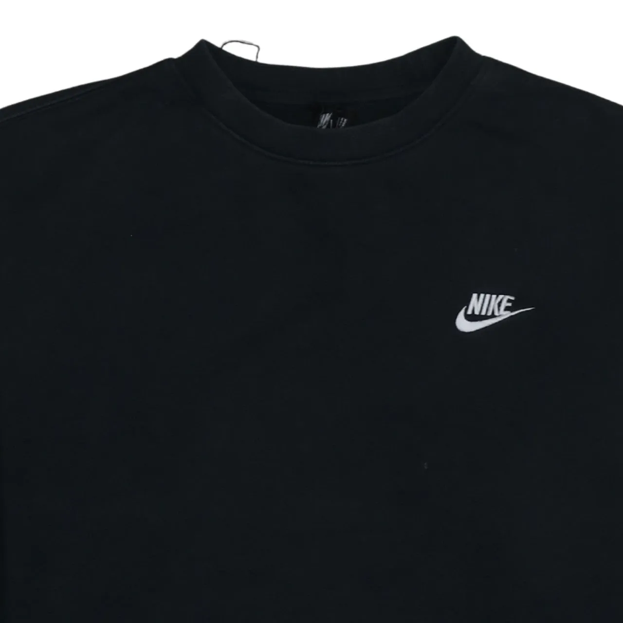 Nike Black Sweatshirt Men's Large Embroidered Swoosh Logo Crewneck Pullover Fleece Top sold by Vintage Club product image thumbnail 3