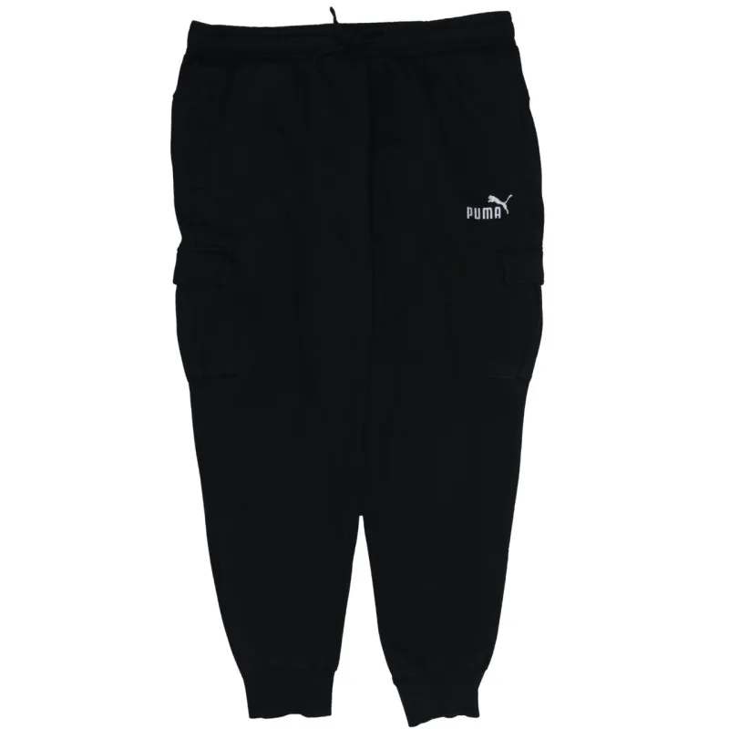 Puma Black Cargo Joggers Men's XLarge Printed Logo Elastic Waist Cuffed Sweatpants sold by Vintage Club