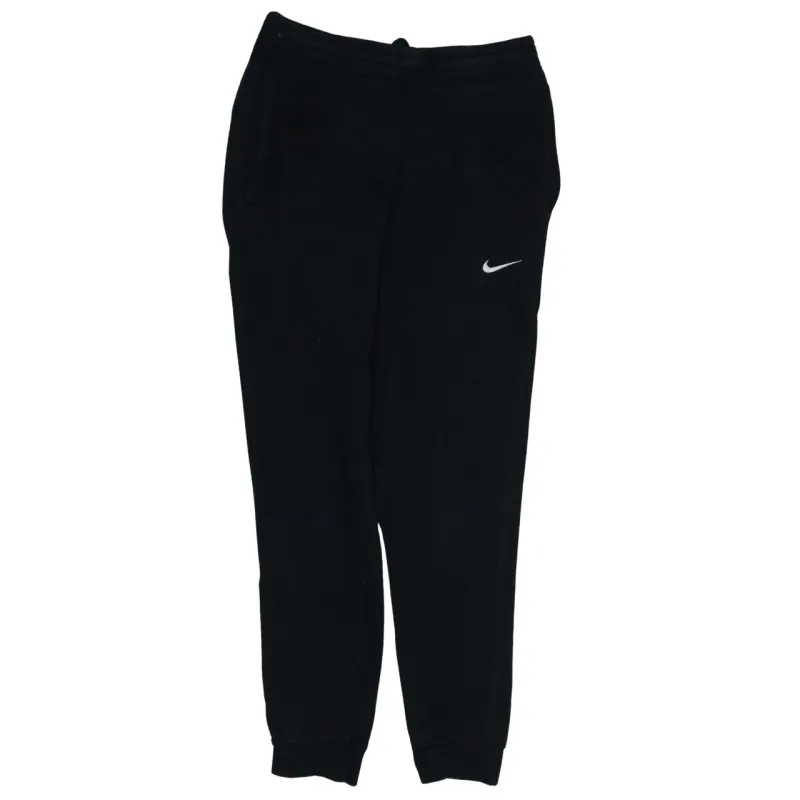 Nike Black Joggers Sweatpants Men's Small Embroidered Swoosh Elastic Waist Cuffed Hem made by Nike