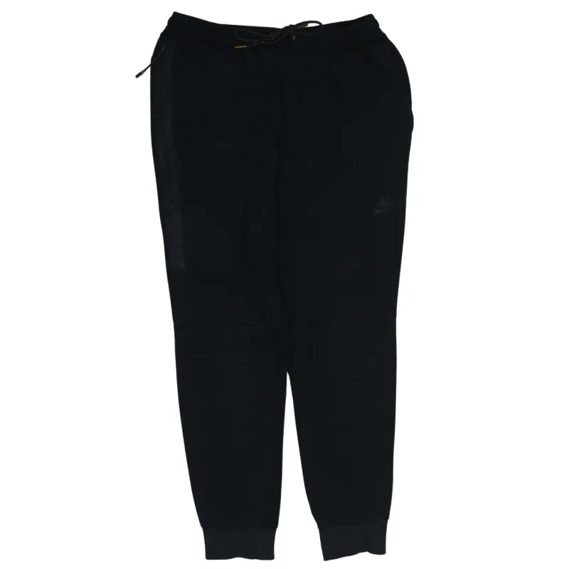 Nike Black Joggers Men’s Large Embroidered Logo Zip Pockets Cuffed Sweatpants made by Nike