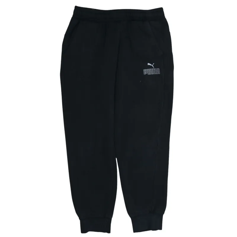 Puma Black Joggers Men’s Medium Embroidered Logo Elastic Waist Cuffed Sweatpants sold by Vintage Club