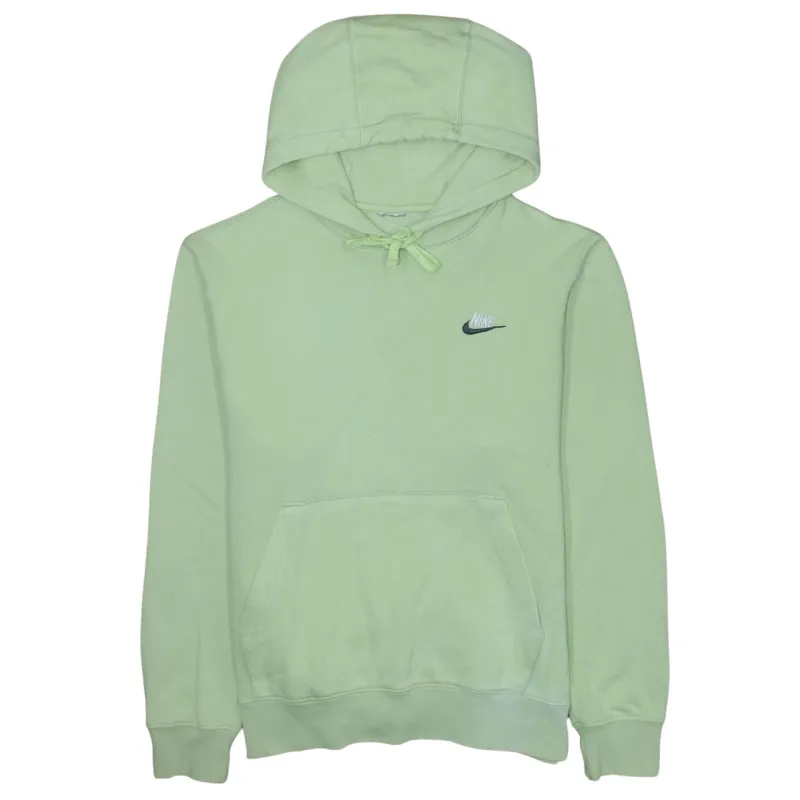 Nike Light Green Hoodie Men's Small Embroidered Swoosh Front Pocket Pullover Sweatshirt sold by Vintage Club