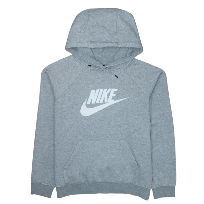 Nike Grey Hoodie Women’s Medium Printed Logo Drawstring Hood Front Pocket Sweatshirt sold by Vintage Club